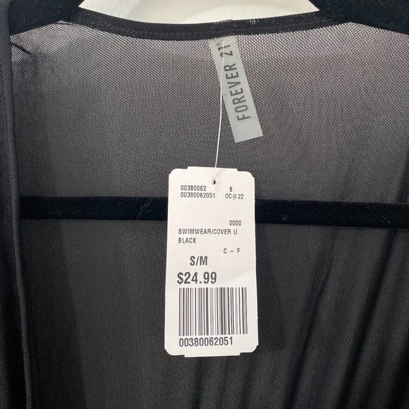 Black Maxi Deep V Plunge Swim Cover Up - Picture 4 of 5